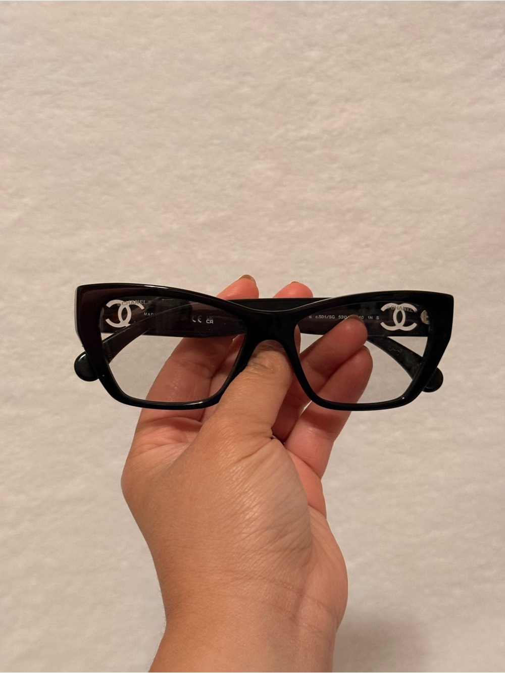 Chanel 3474S (C501) Black Cat-Eye Eyeglasses - Picture 3 of 15